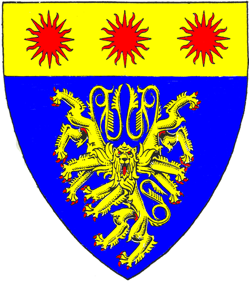 The arms of Aelfred Halvdan of Holdene