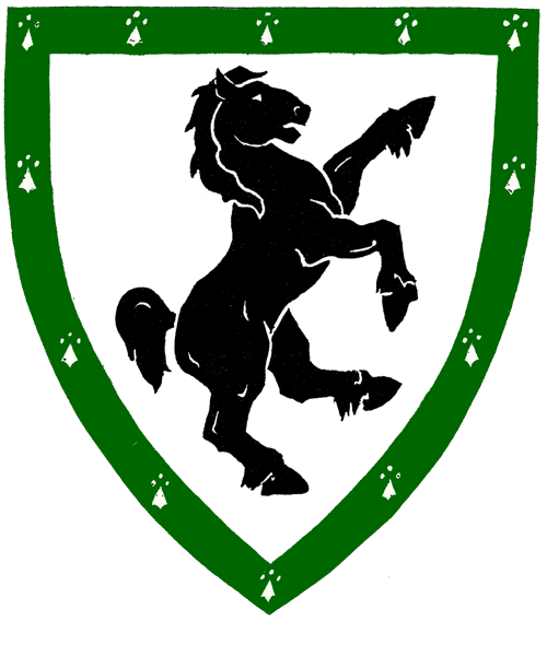 The arms of Alexandra Kyncaide of Black Horse Keep