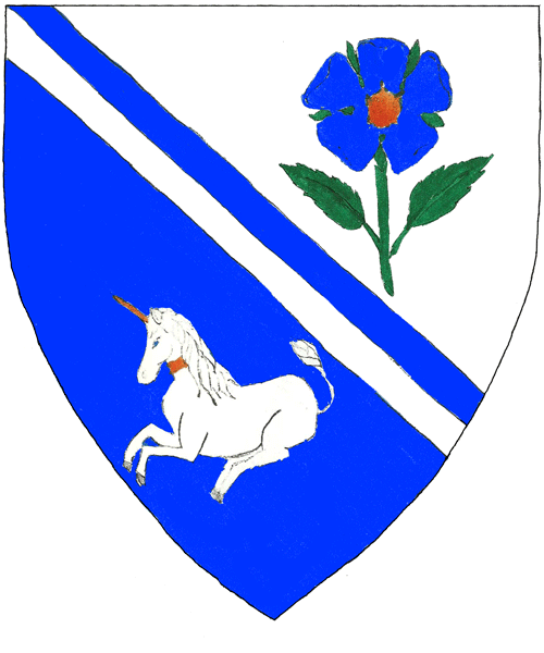The arms of Angharad of the Blue Rose