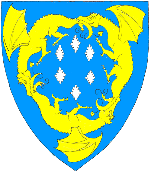 The arms of Antonia Leonora Dragonsrun de Beaumont