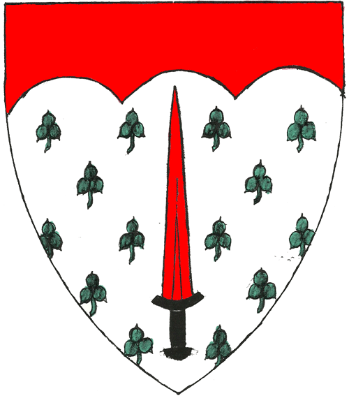The arms of Bartholomew Gwaltrudd O'Cullaighne