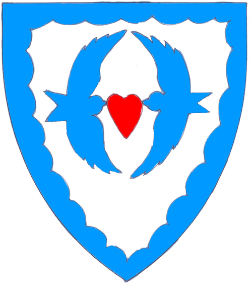 The arms of Caitlín Nic Mhaoláin of Gleanntaigh