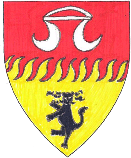 The arms of Caitríona Dhubh inghean Mhic Laisre