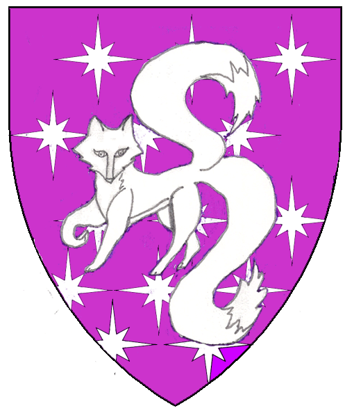 The arms of Caitríona le Fox