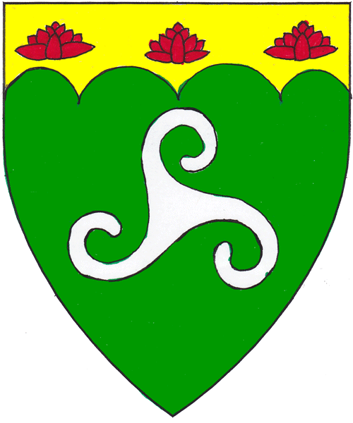 The arms of Caitríona of Lindisfarne