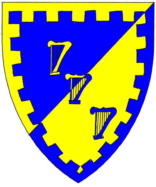 The arms of Cassaundra Igraine of Gwynedd