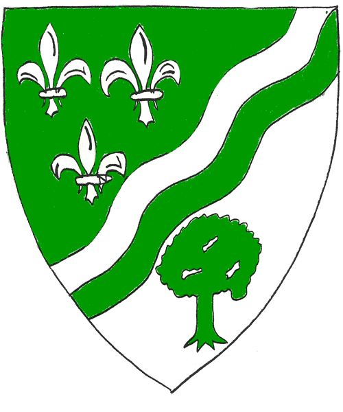 The arms of Chrétienne Angèle de Courtenay