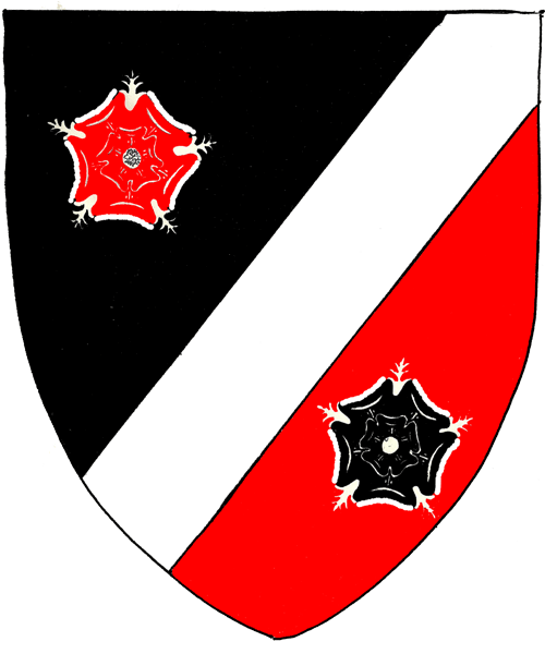 The arms of Cuillean Lodbrog Houndstooth