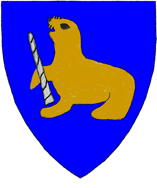 The arms of Diana Thjodhild of the Silver Whale's Tooth