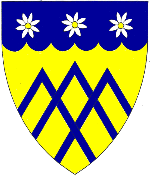 The arms of Ella of Mistley in the Blue Mountains