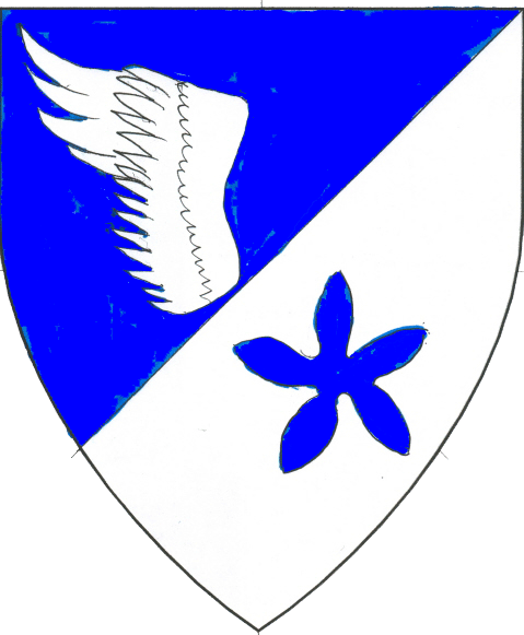 The arms of Evaine de Burgoyne