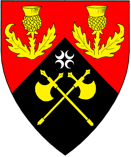 The arms of Gavin MacDhomhnuill