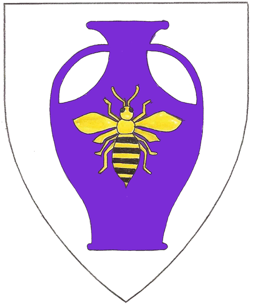 The arms of Genevieve de la Marre