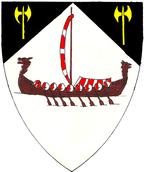 The arms of Hagar Stromburg Blackrune