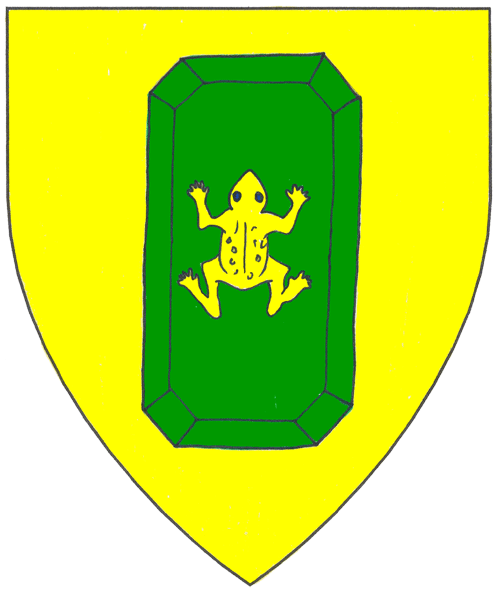 The arms of Kelly le Frogge