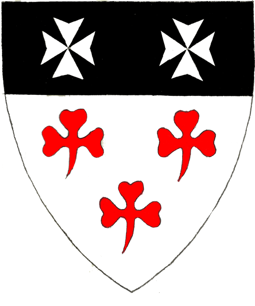 The arms of Llywel Silverserpent of the Misty Moors
