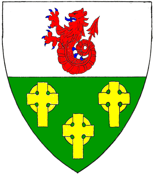 The arms of Llywelyn Gwehydd Pentrelasleygercaerdydd ap Gwilym
