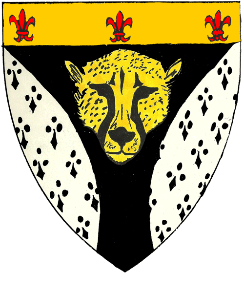 The arms of Margarette Cathrine Helen de Burgh of Silvermoor
