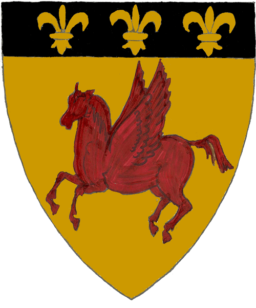 The arms of Mark of the Crimson Pegasus