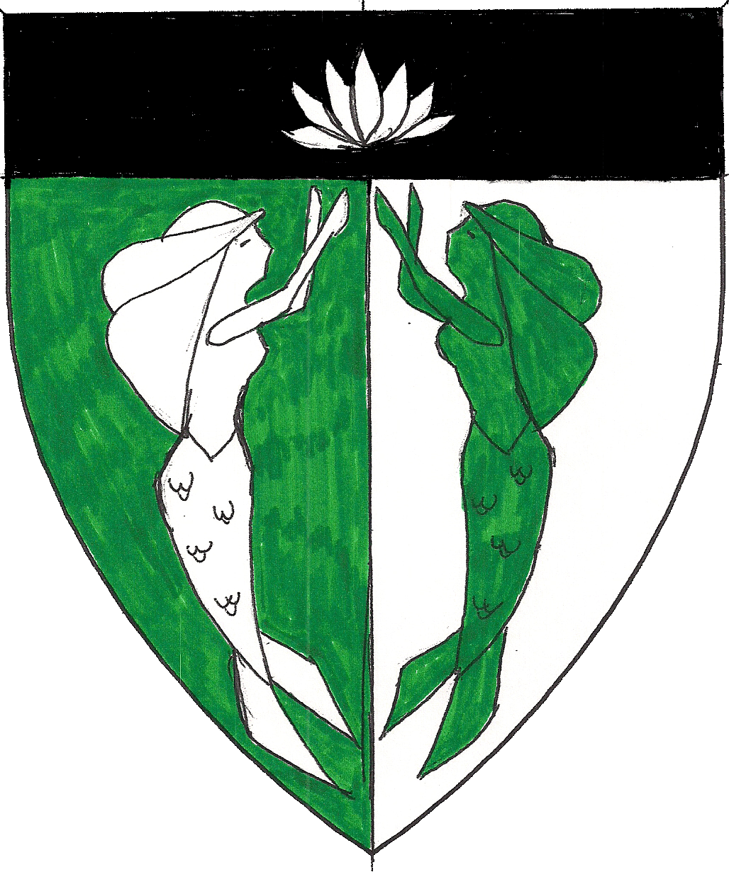 The arms of Oriana Delamere
