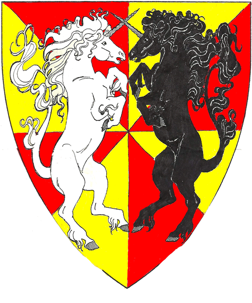 The arms of Robyn Aelfwyn of Anglesey