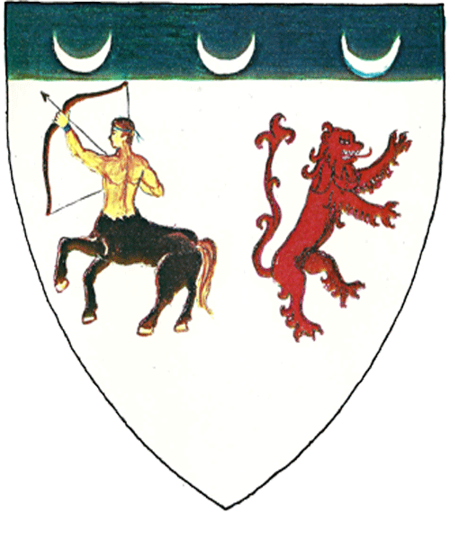 The arms of Simonetta de Galicia