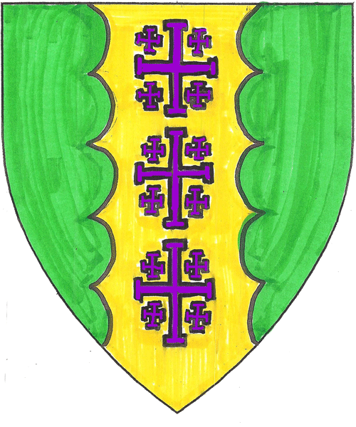 The arms of Siobhán inghean Roibín