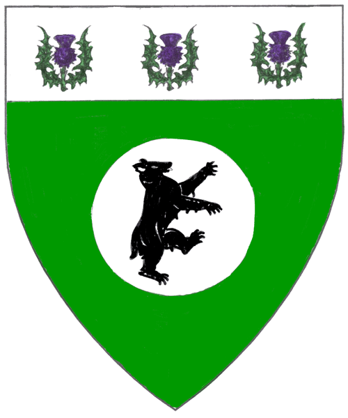 The arms of Siobhan inghean mhic Ghiolla Eoin
