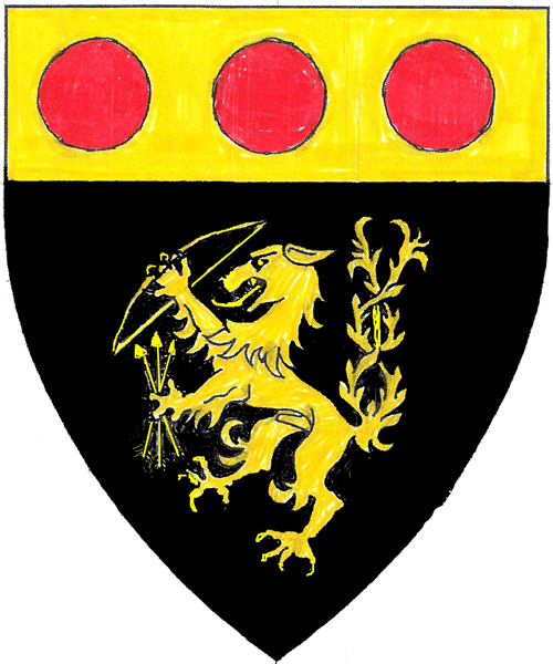 The arms of Yssbell inghean Bhaltair